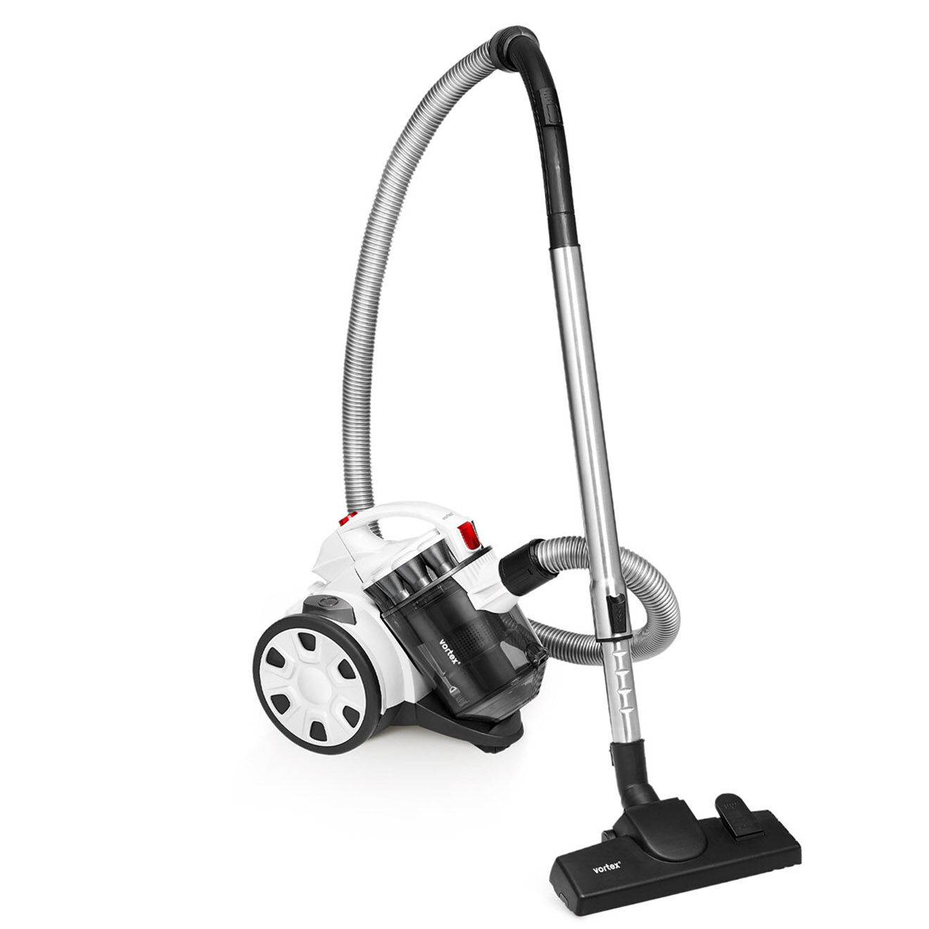 Vortex Aspirateur traineau sans sac double aspiration blanc