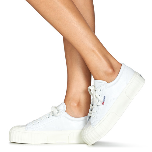 Superga - 2630 STRIPE PLATFORM VEGAN - Blanc