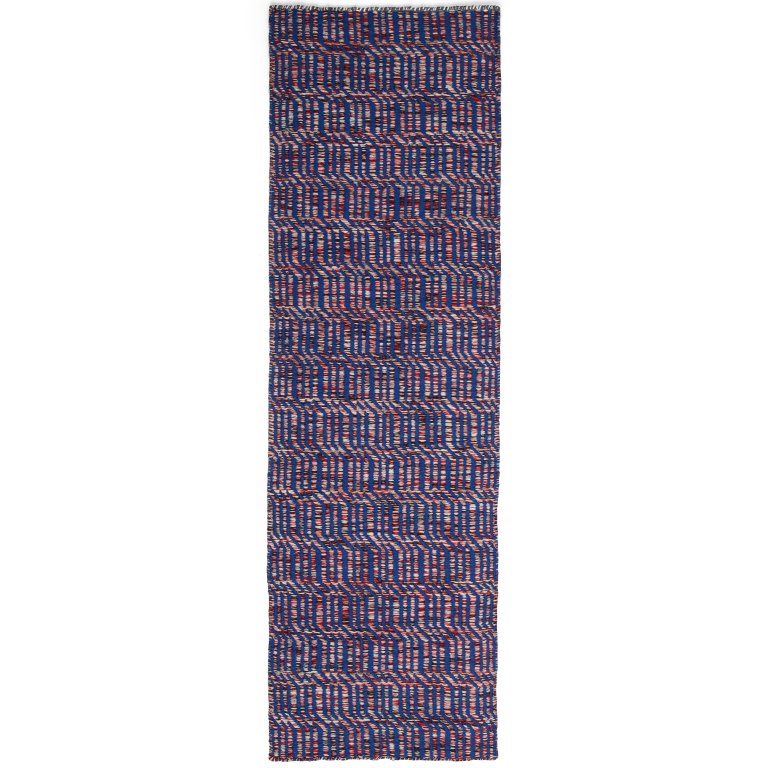 Hay Radio vloerkleed 60x200 rood/blauw