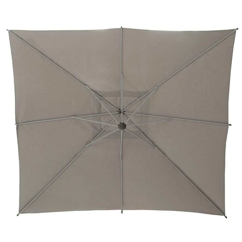 Parasol déporté carré manoa taupe