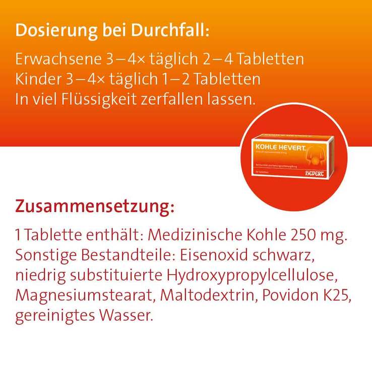 Kohle Hevert Tabletten, 100 St