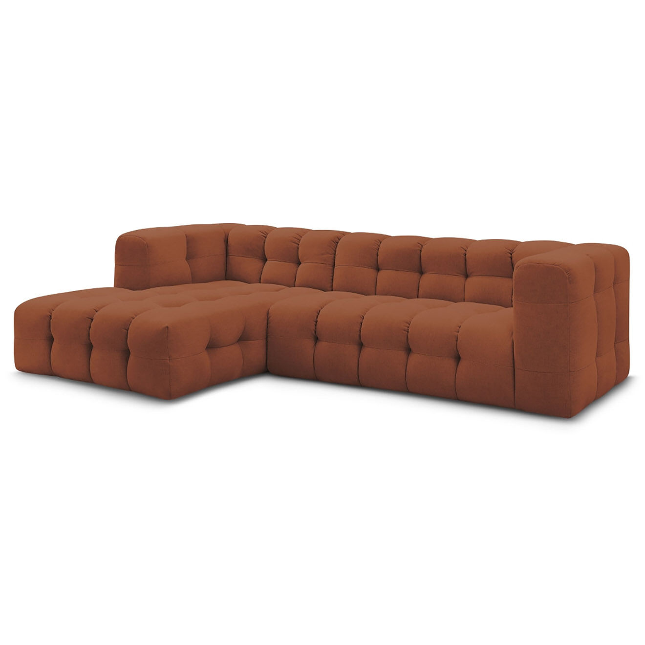 Bobochic Canapé d'angle gauche cloud orange - 288x184x75 cm