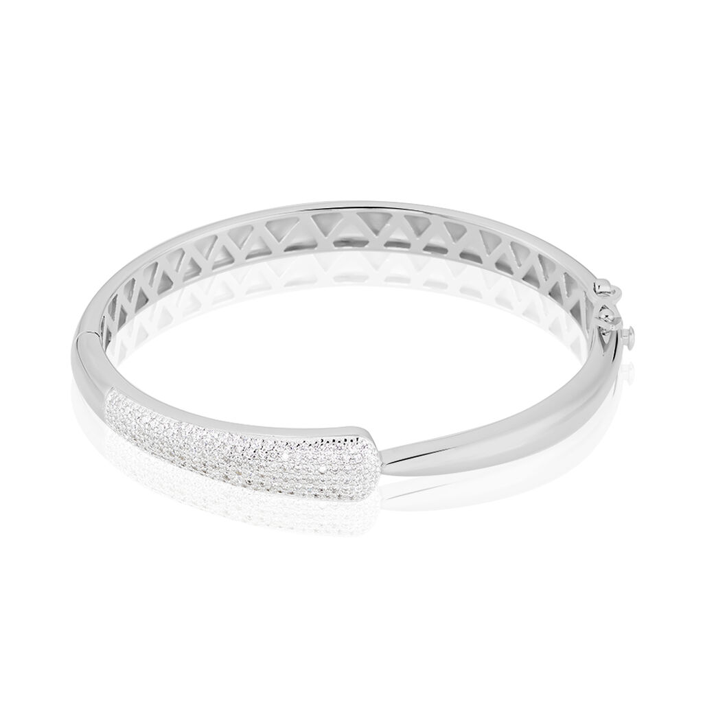 Bracelet Jonc Andie Argent Blanc Oxyde De Zirconium