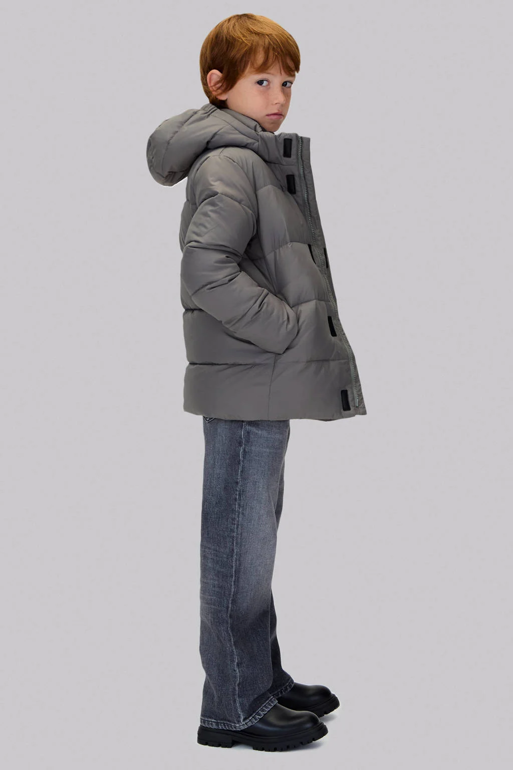 CALVIN KLEIN JEANS gewatteerde jas grijs