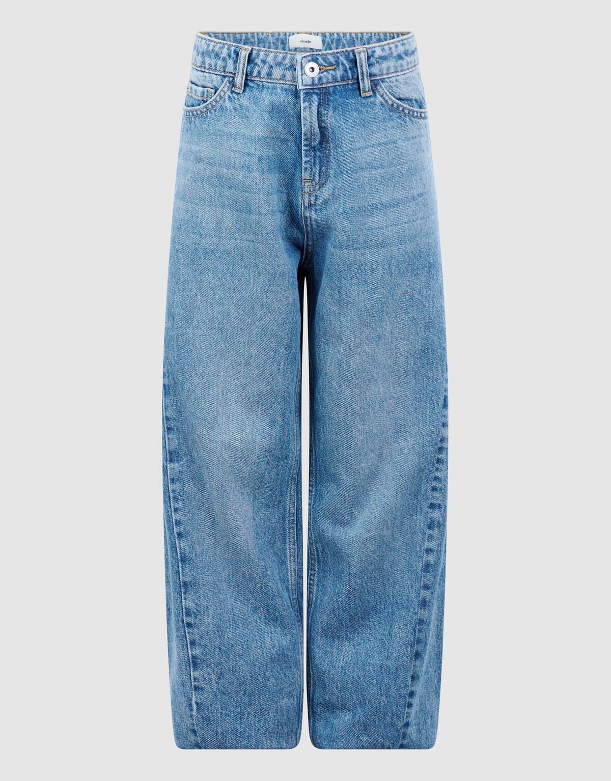 Seam Barrel Fit Jeans Blauw