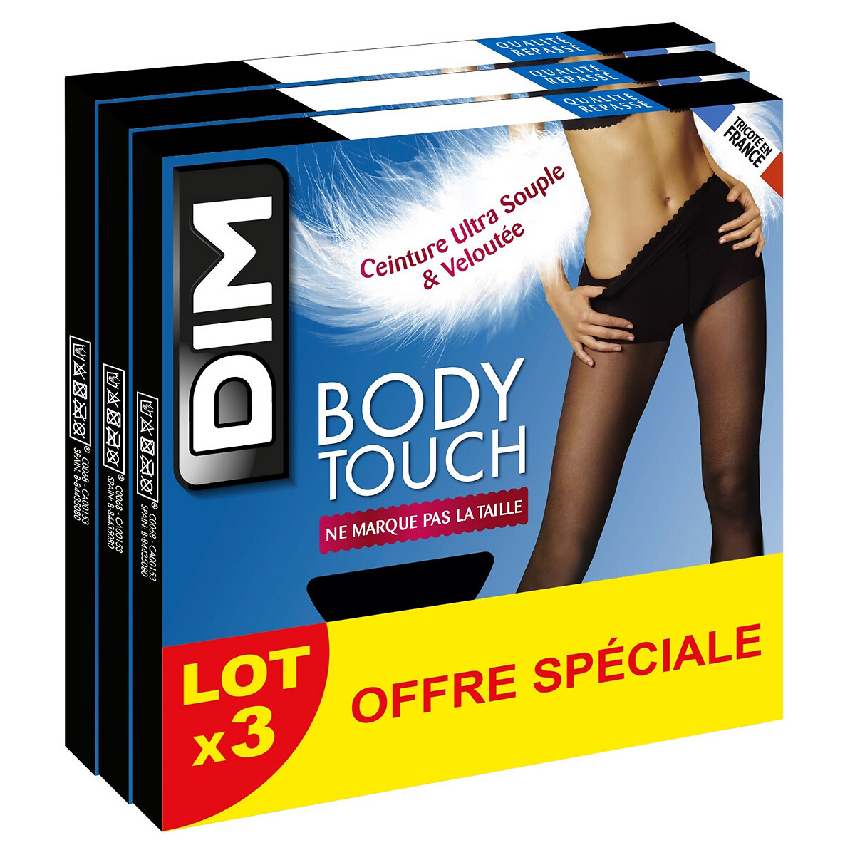 DIM<br>Conjunto de 3 pares de calcinhas Body Touch Voile 20 Deniers