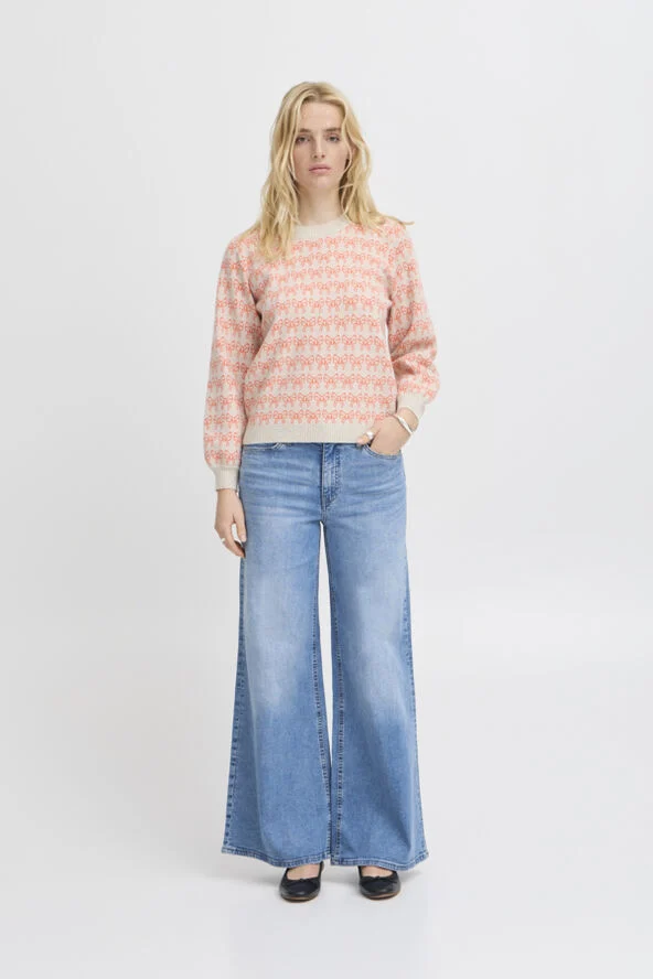 ICHI IHBRIELLE LS4 Oatmeal w. hot coral