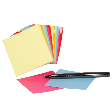 Idena 311023 Notizklotz, 660 Blatt, 9 x 9 cm, 80 g/m², kopfgeleimt, farbig