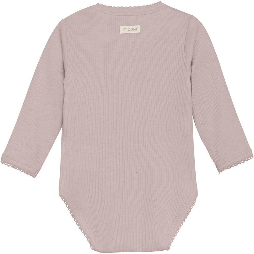 Køb FIXONI Pale Mauve Melange Slå-om Body Ls Melange Rib