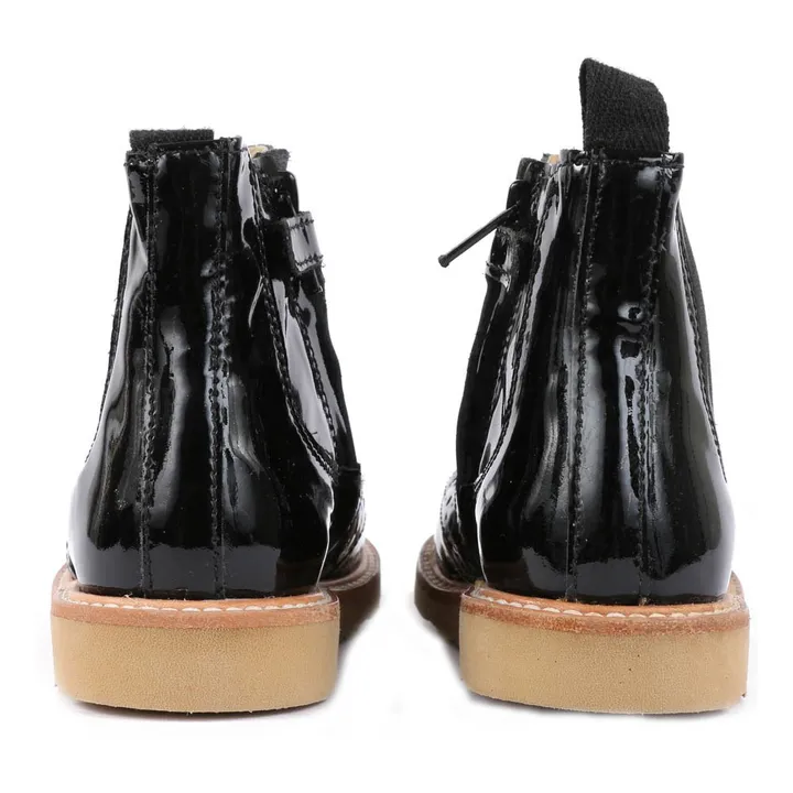 Young Soles Boots Chelsea Cuir Vernis Francis | Noir