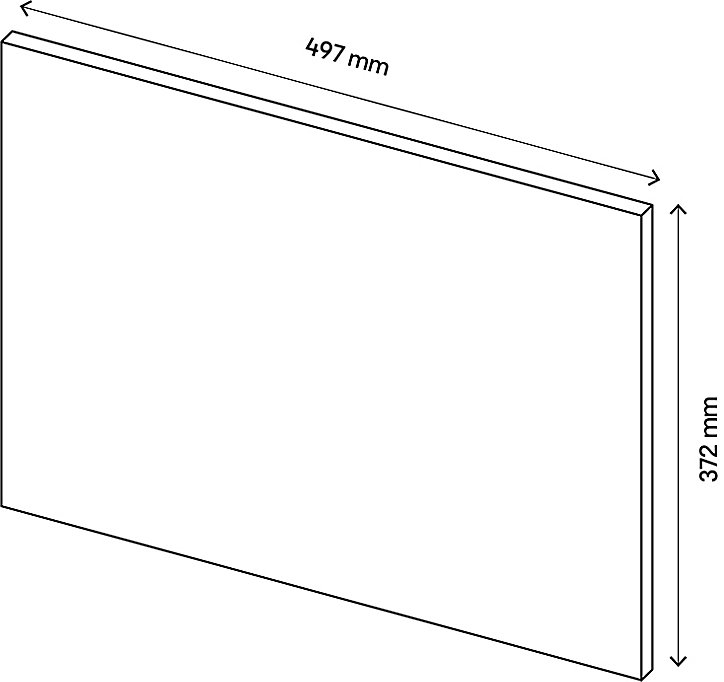 Porte battante blanche mate GoodHome Atomia H 37,2 x L. 49,7 cm