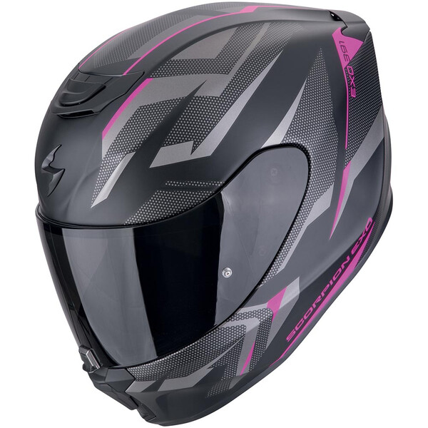 Scorpion - Casque Exo-391 Aaxo Noir Mat / Argent / Rose