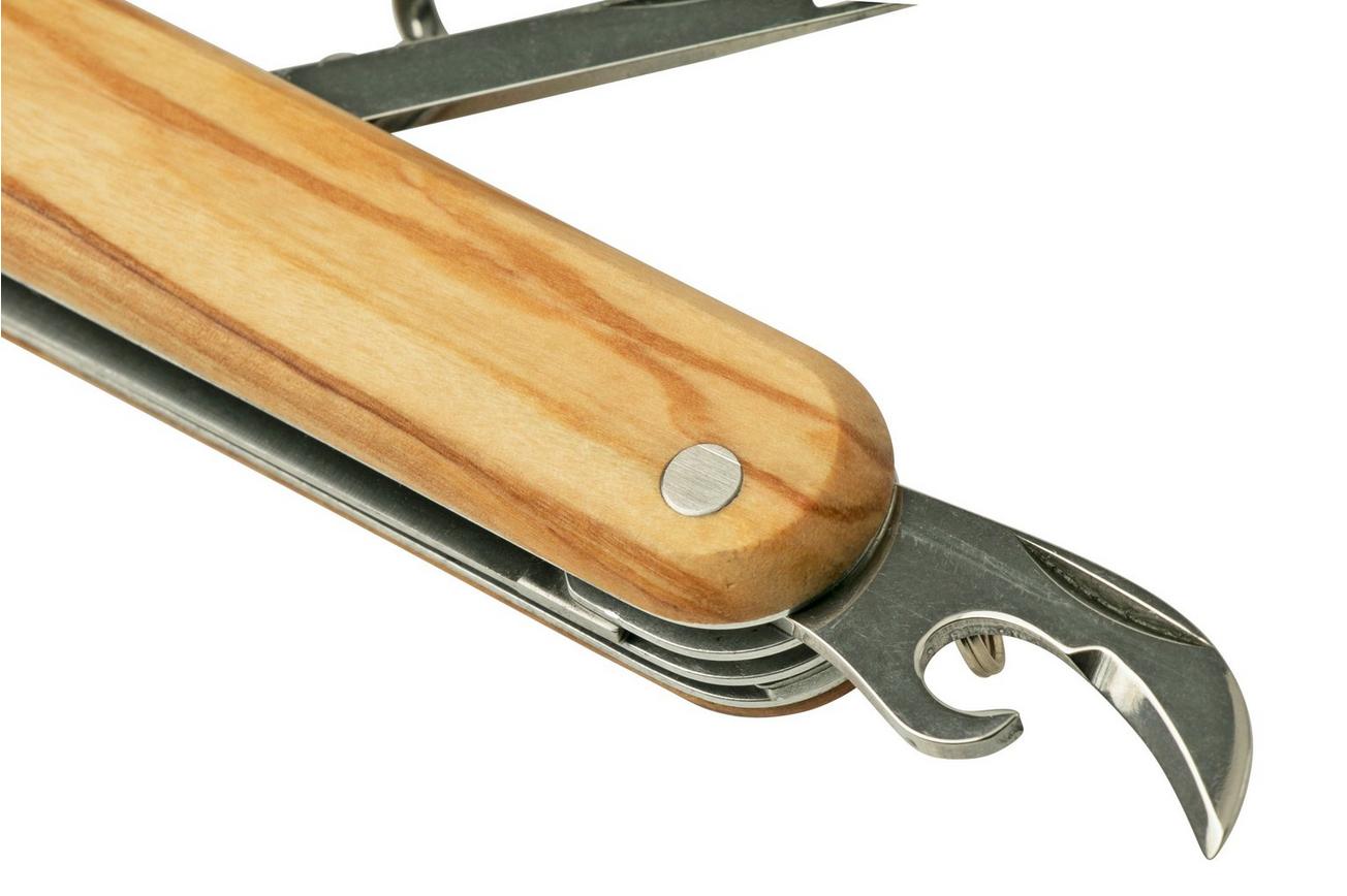 Mercury Multi-Tool Knife 913-6SLC Olive Wood, Saw, 6 functies, zakmes