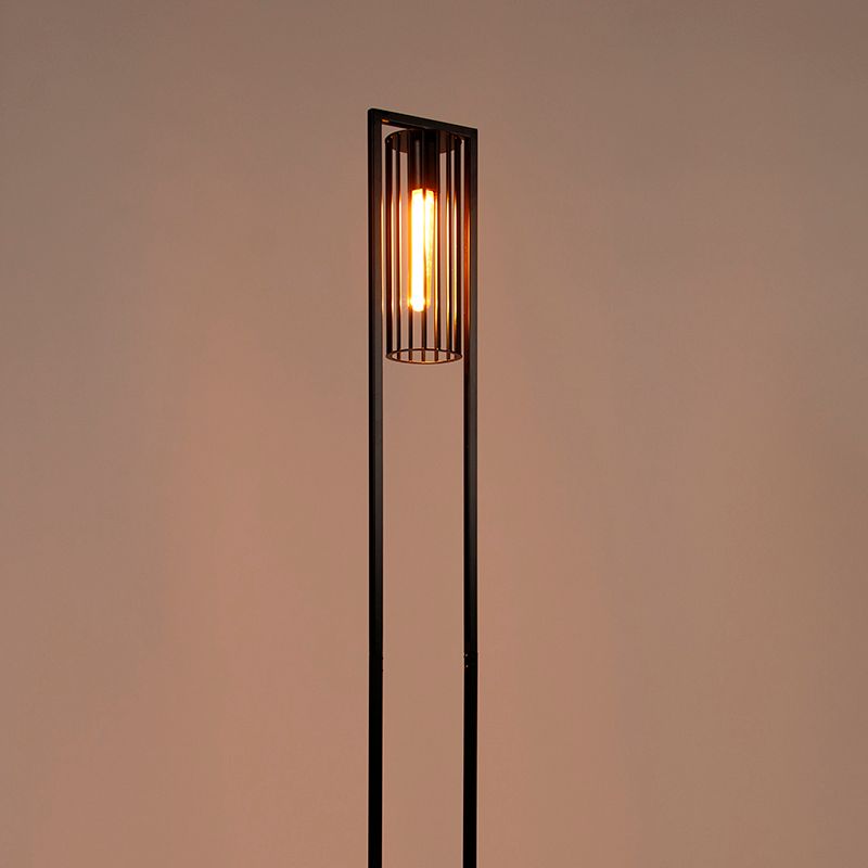 Moderne vloerlamp zwart - Balenco Wazo