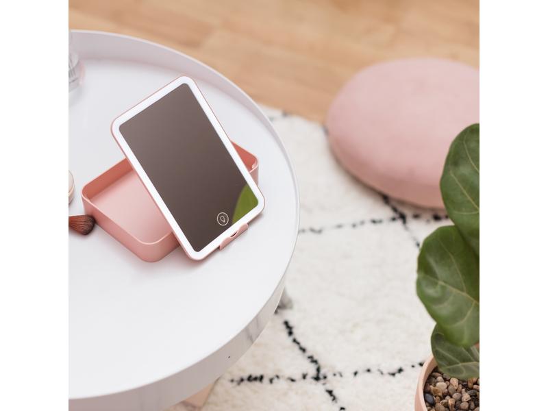 Ailoria Kosmetikspiegel Belle Rosa Schminkspiegel mit Beautycase