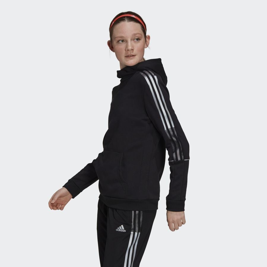 adidas Sweat à Capuche Tiro Reflective - Noir/Blanc Femme