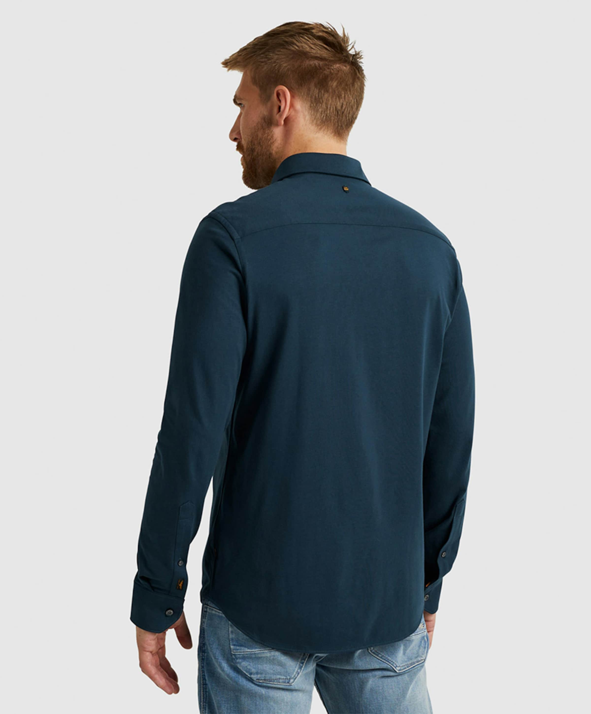 PME Legend Heren overhemd lange mouw blauw