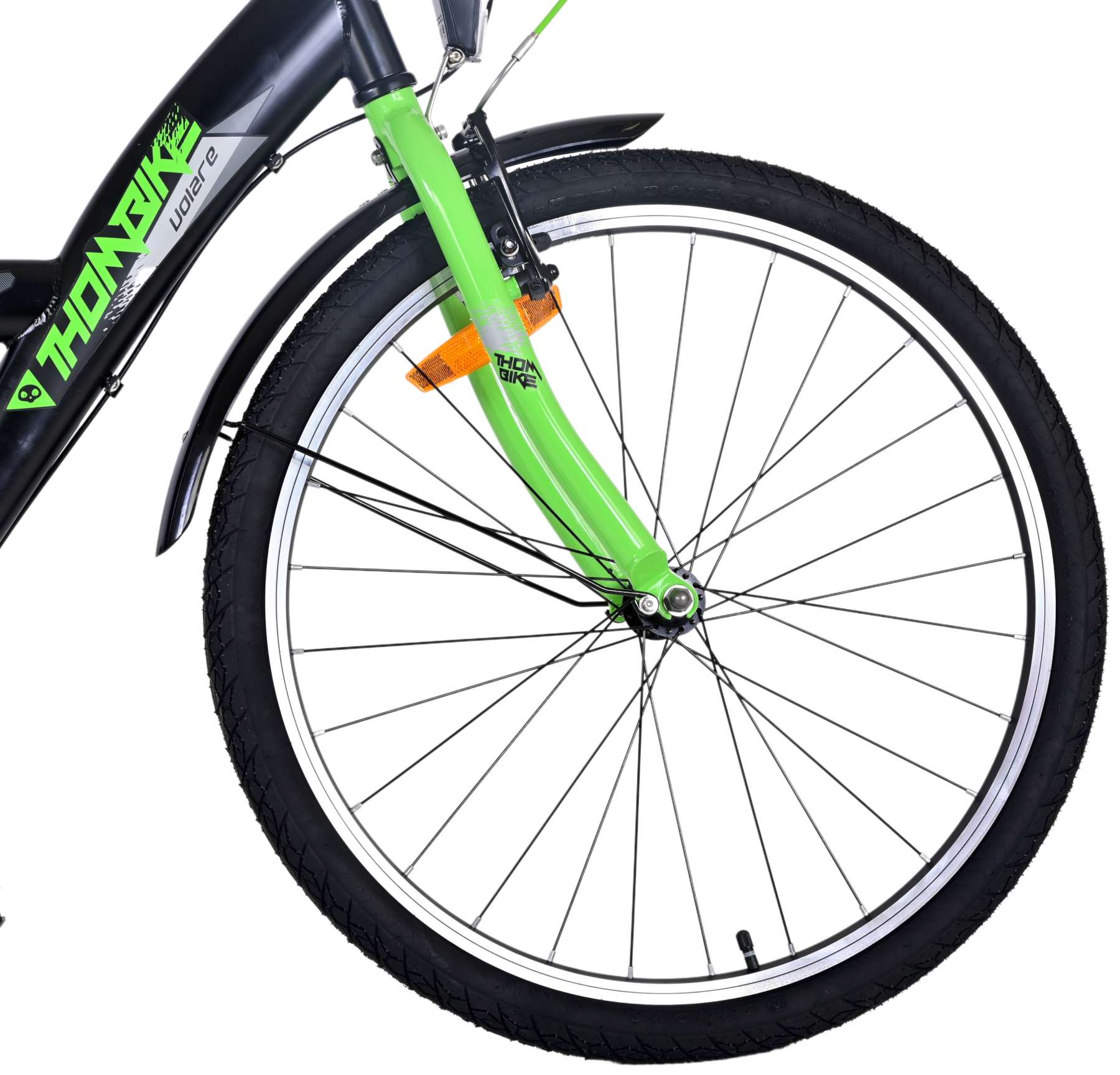 Kinderfahrrad Thombike für Jungen 24 Zoll Kinderrad in Grün Schwarz