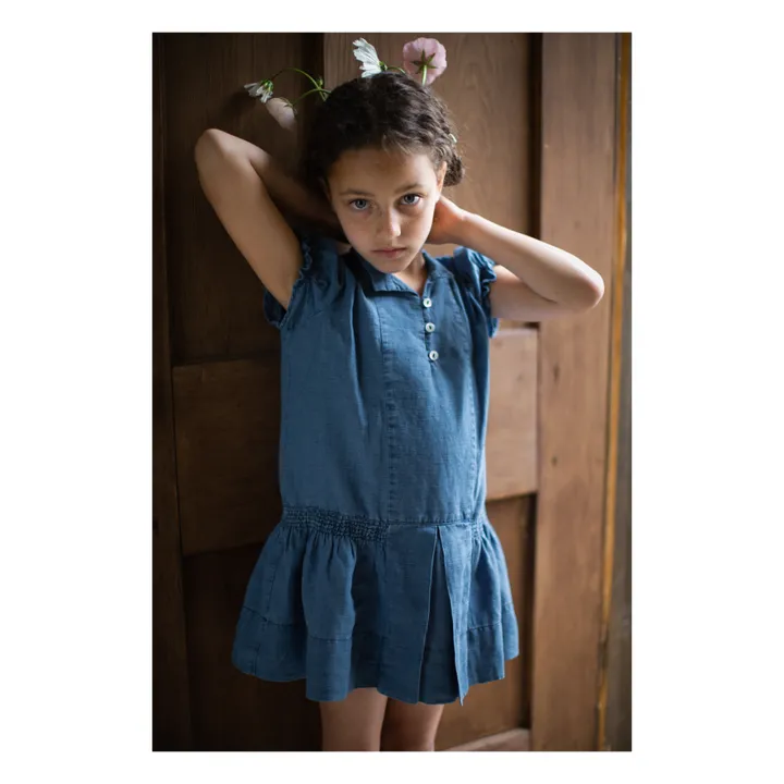 Soor Ploom Robe Coton et Lin Lucille | Bleu
