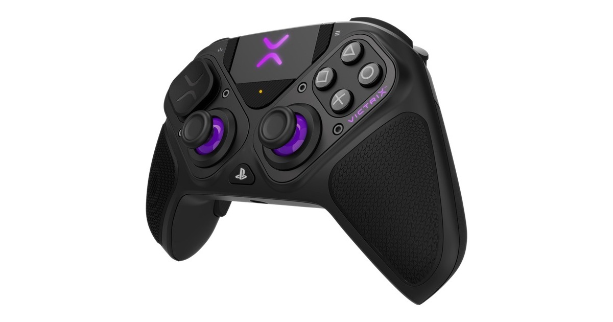 PDPVictrix Pro BFG Wireless Controller  (Zwart/lila, PlayStation 5 | PlayStation 4 | PC)