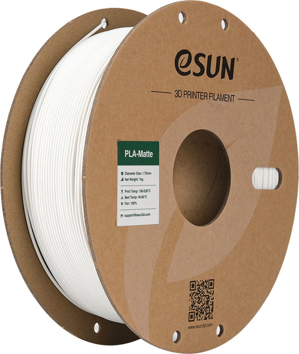 eSUN  PLA-Matte Milky White, 1,75 mm / 1000 g    Kostengünstiges Filament für Modelle mit matter Oberfläche