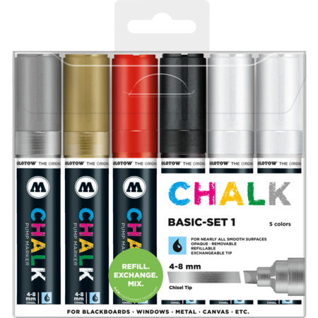 Molotow Chalk Marker 4-8 mm Basic-Set 1 by MolotowKreidemarker - 4-8 mm