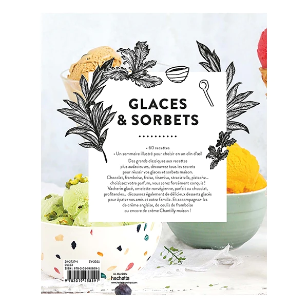 Livre Fait Maison Glaces et sorbets Hachette pratique