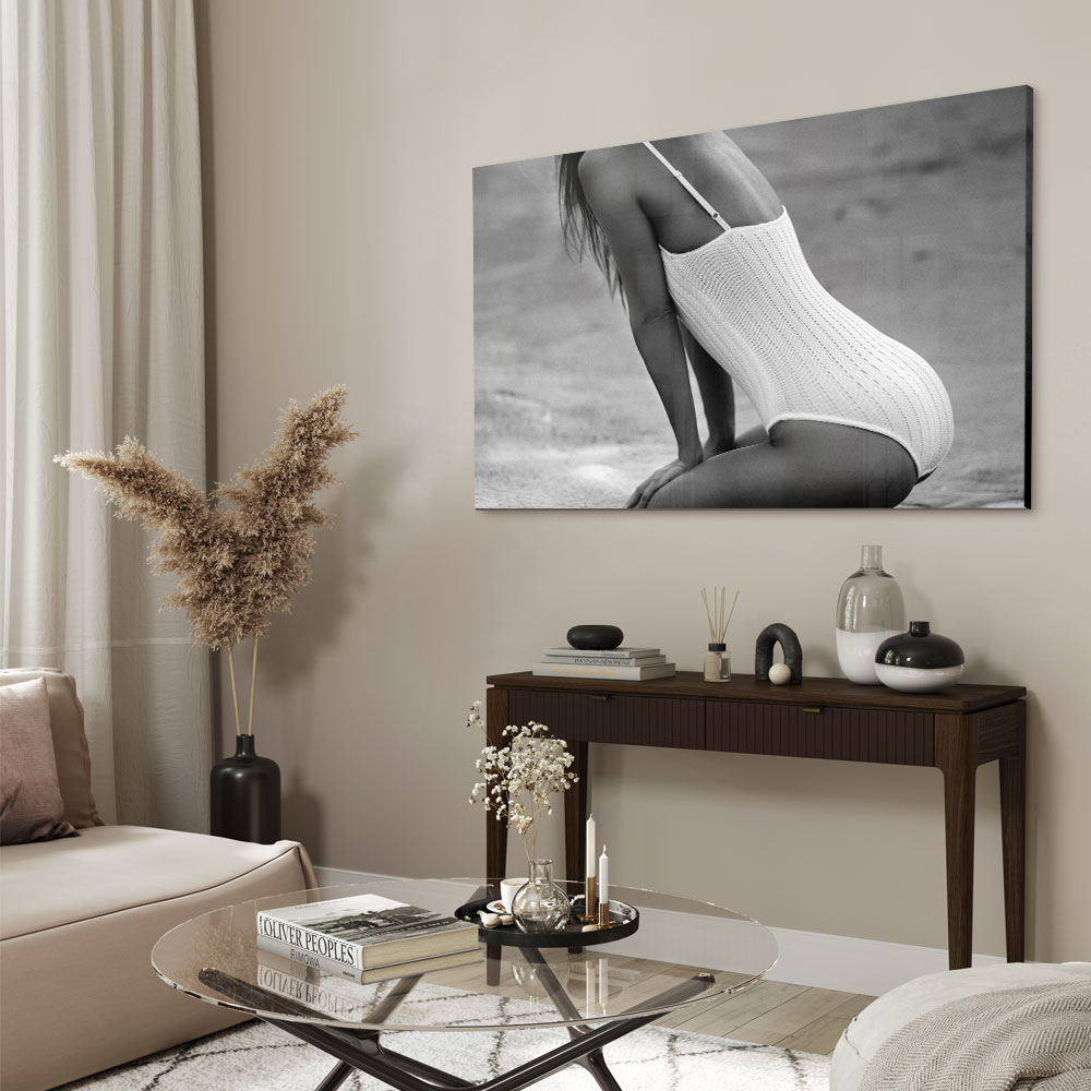 Walljar acrylglas schilderij - Beach Woman Acrylglas schilderij - 120 x 180 cm