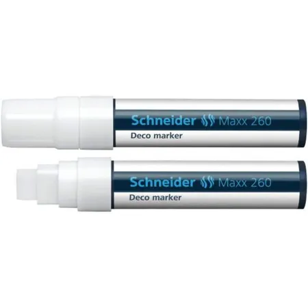 Schneider Kreidemarker Maxx 260 mit extrabreiter Keilspitze, weiss, 2-15mm