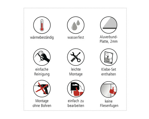 Keukenachterwand mySpotti Profix Blank betonnen wand 100 x 60 cm PX-10060-1587-HB