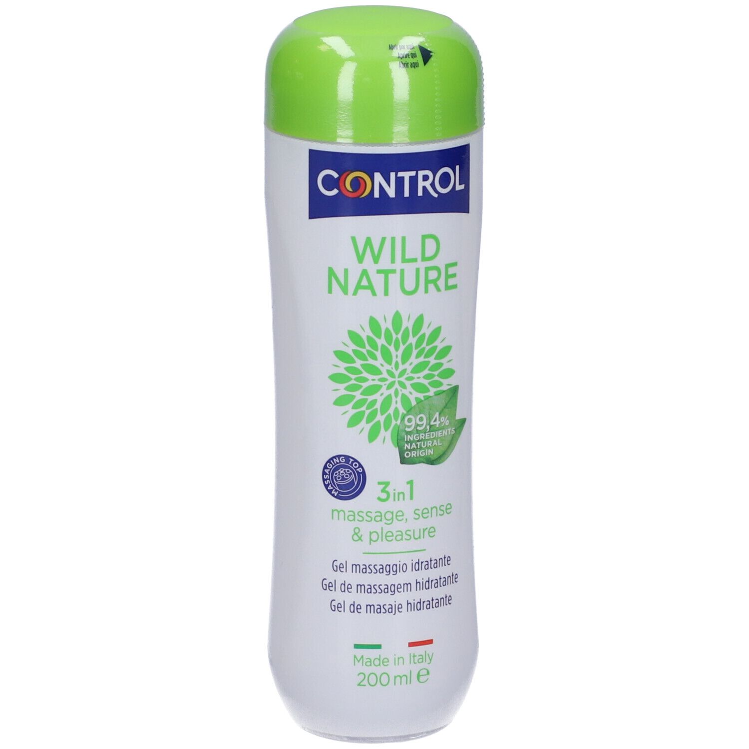 Control 3-in-1 *Wild Nature* Gleit- und Massagegel mit Massage-Aufsatz