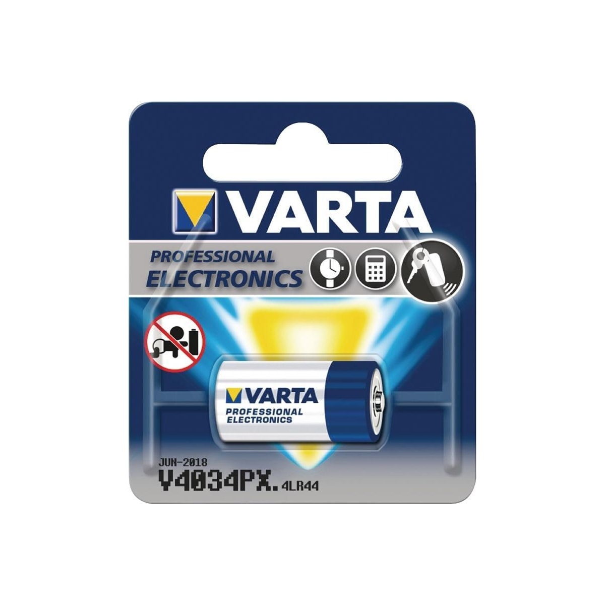 Varta Alkaline Battery LR44 | 6 V DC | 170 mAh | 1-Blister | Blå / Sølv