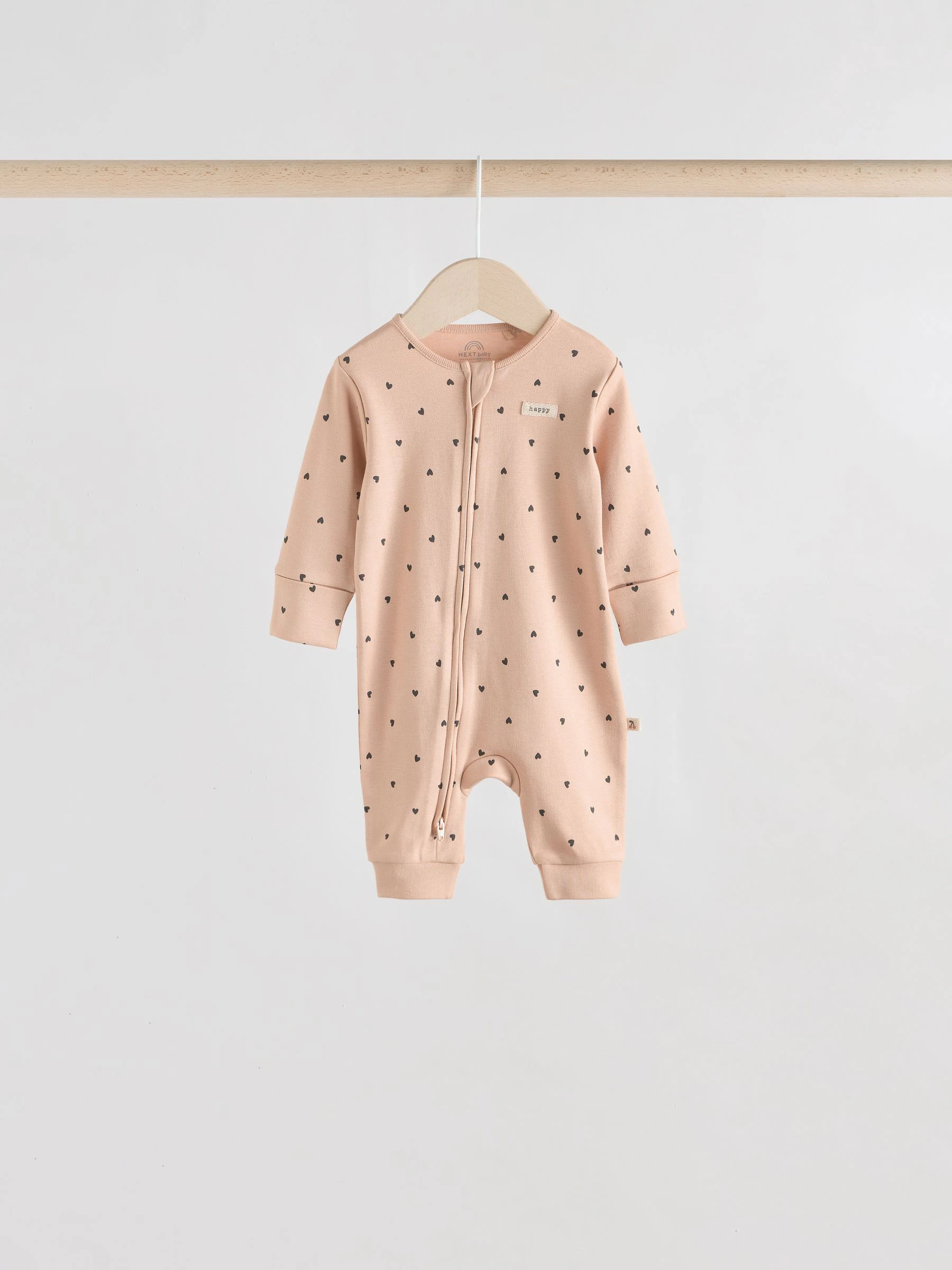 Eenkleurig luipaard en kers - Verpakking van 4 Baby pyjama's met tweewegrits en Print (0mnd -3jr)