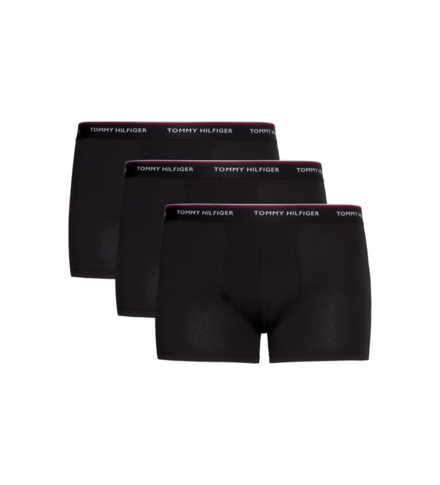 Pacote com 3 cuecas boxer premium Tommy Hilfiger pretas
