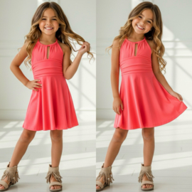 See you in the summer dress - coral