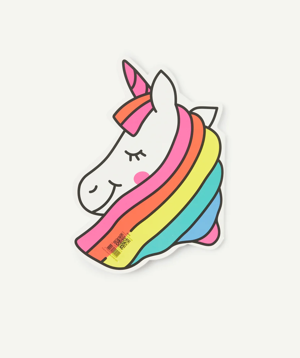 OMYCAHIER AVEC STICKERS LICORNE FILLE