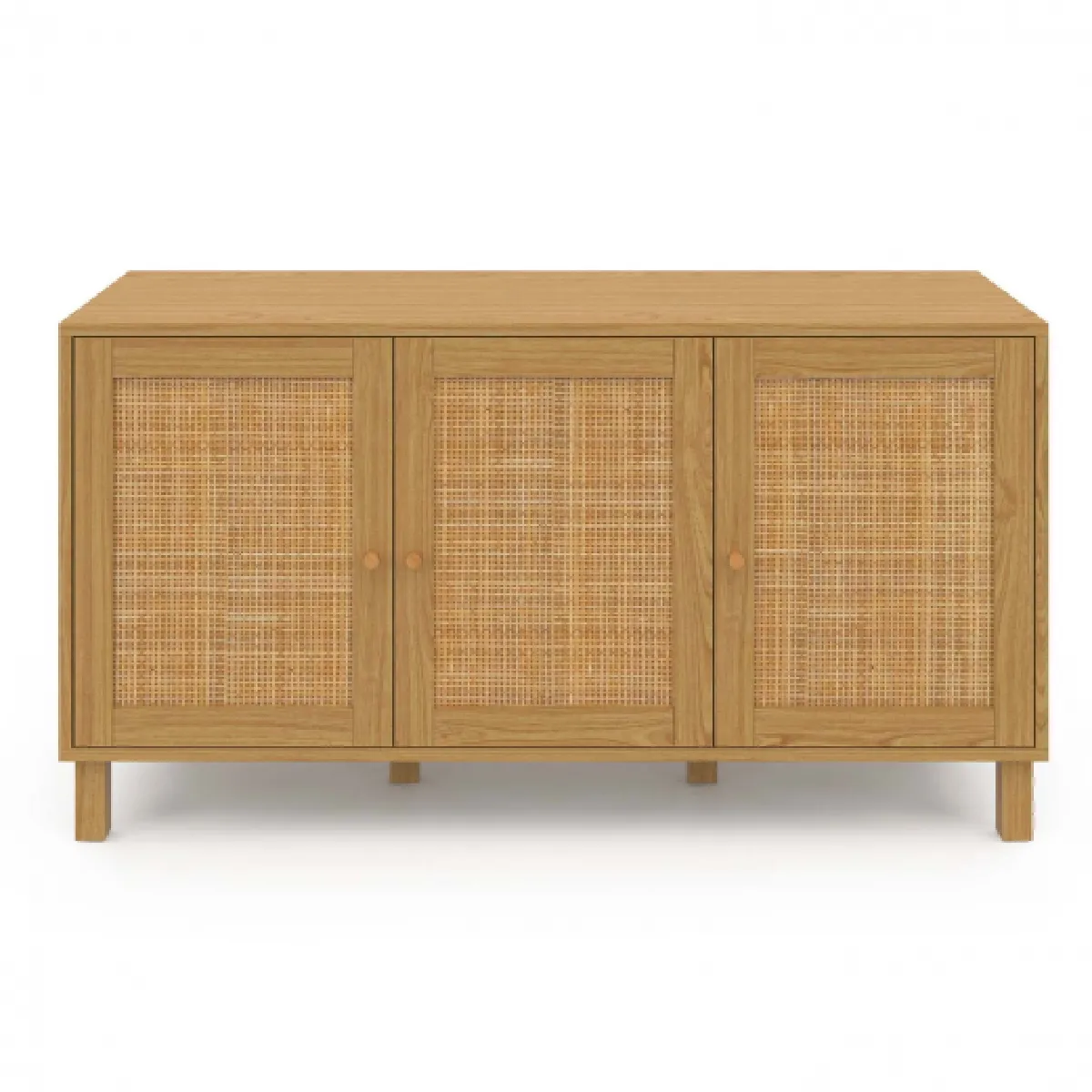 Idmarket MARKET Buffet HANAE 3 portes - Cannage