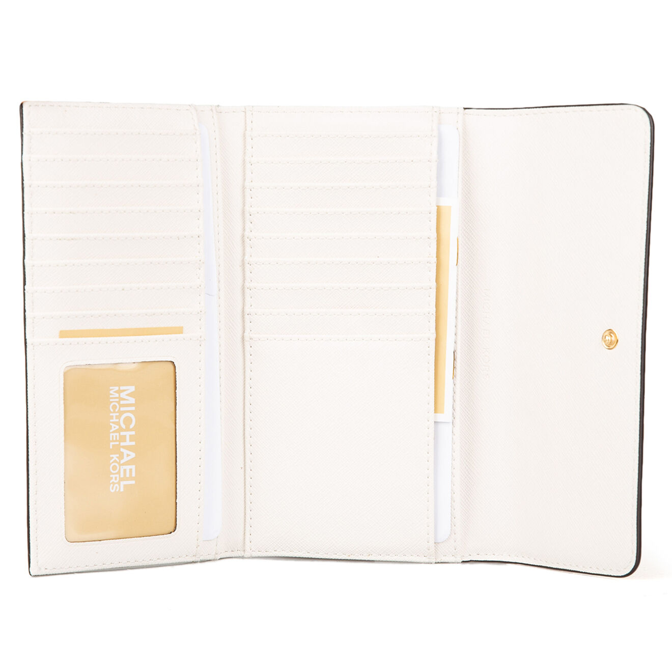 Michael Kors Portefeuille en Cuir Jet Set Travel blanc - 19x10 cm