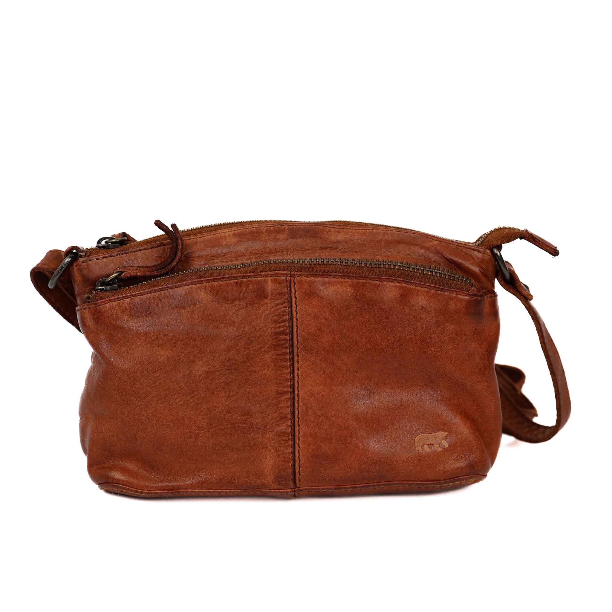 Klein schoudertasje 'Danielle' cognac Cognac