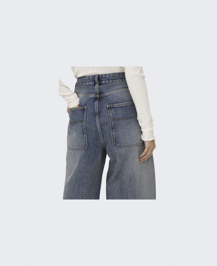 ONLY ONLGIA MID LOOSE BAGGY DOT DNM Medium blue denim/tint