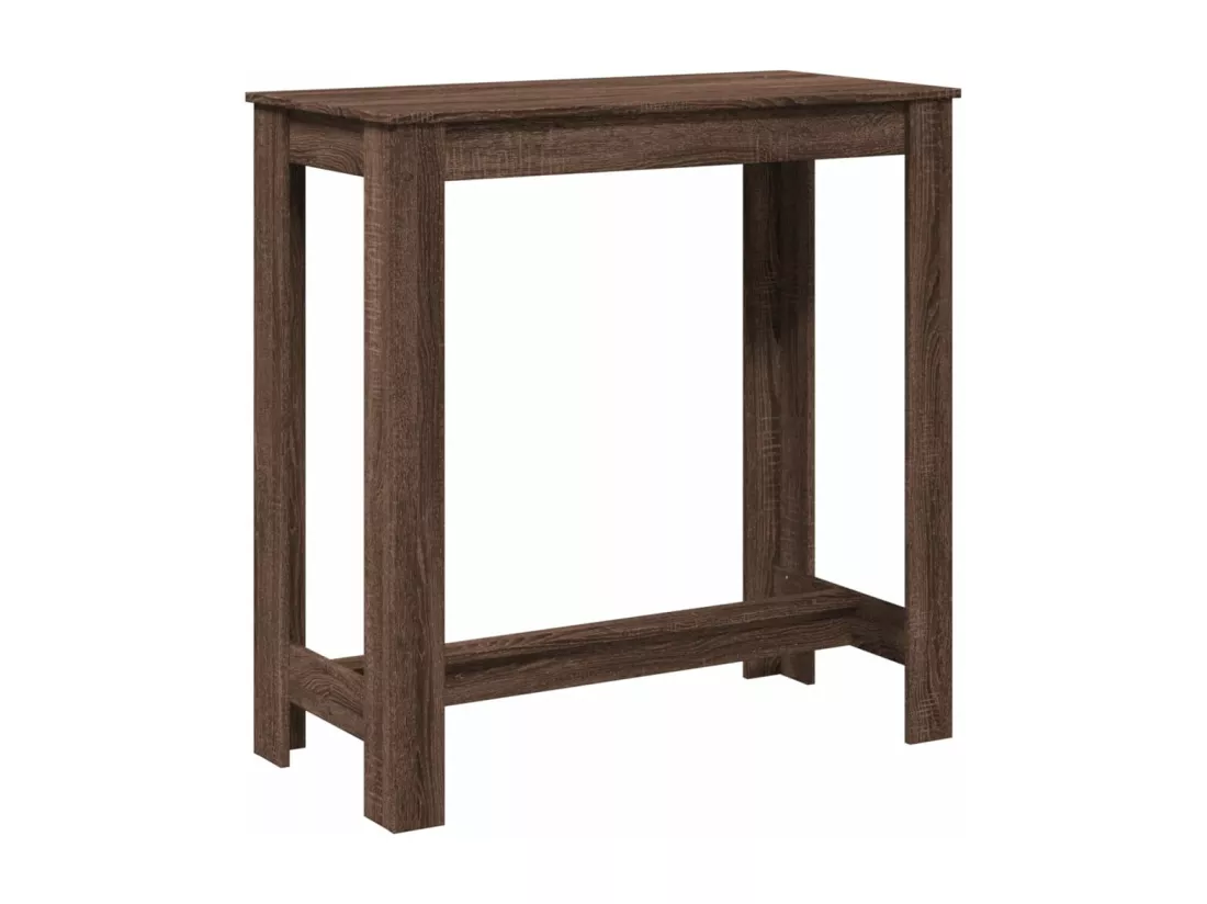 Table de bar chêne marron 102x50x103,5 cm bois d'ingénierie