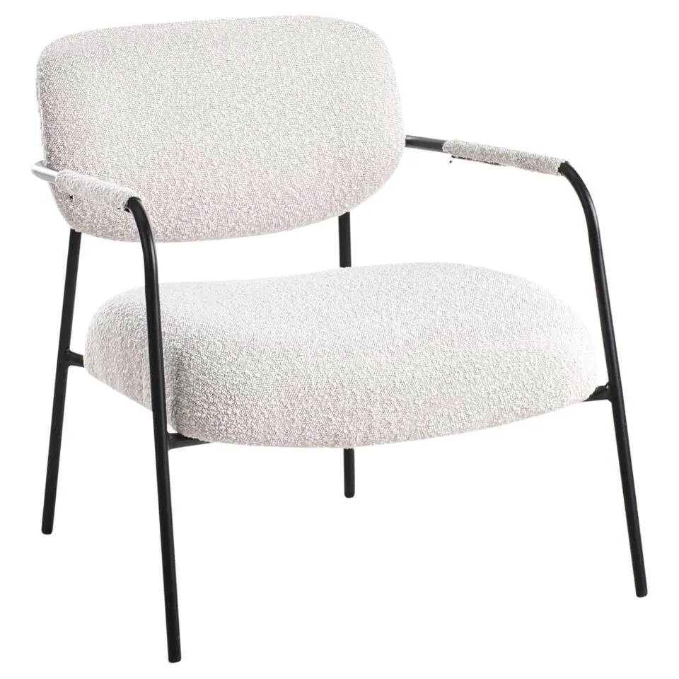 AUSVIKA - Fauteuil - Lichtbeige - Polyester