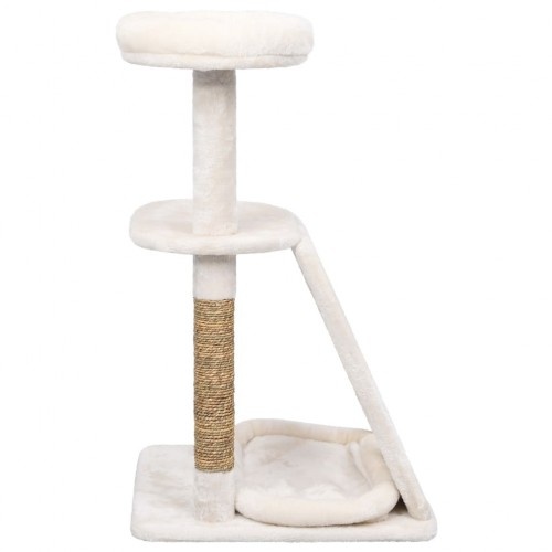 Arranhador para gatos com plataformas e cama, marrom