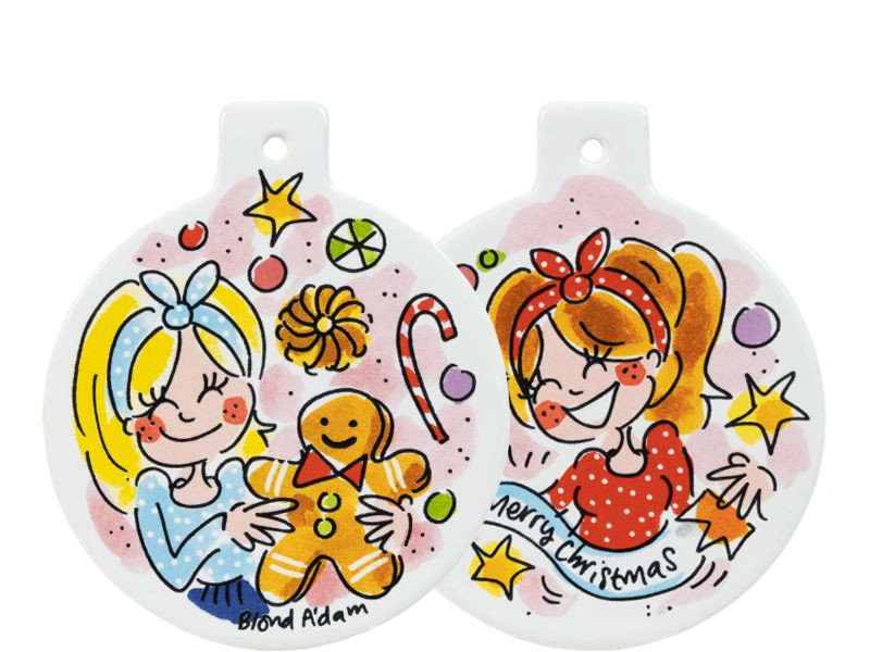 Nieuw - set van 6 kersthangers