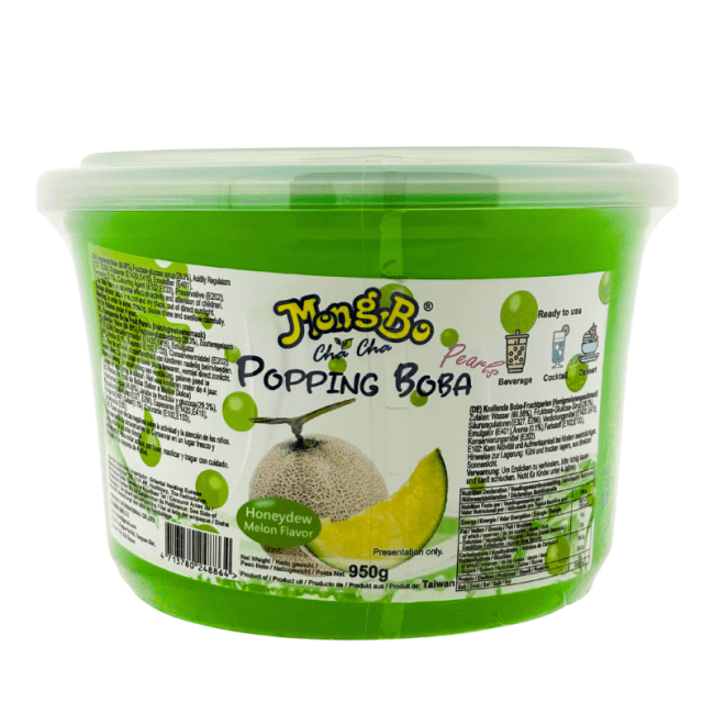 Mongbo Chacha Popping Boba Parels (Honingmeloensmaak) 950g