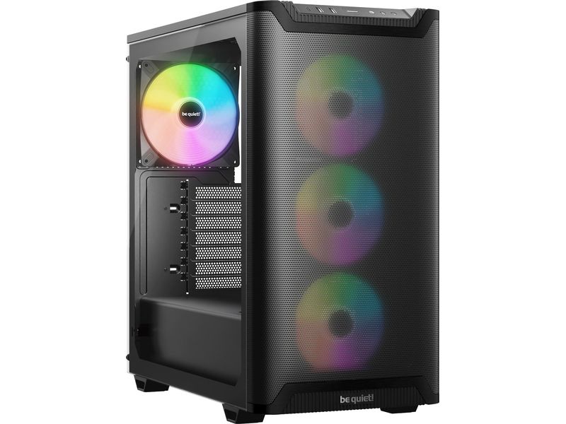 be quiet! PC-Gehäuse Pure Base 501 LX Schwarz Vielseitiges ATX-Gehäuse mit ARGB-Lüftern