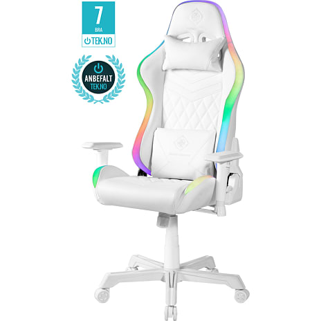 Deltaco RGB gamerstol GAM-080 - hvid