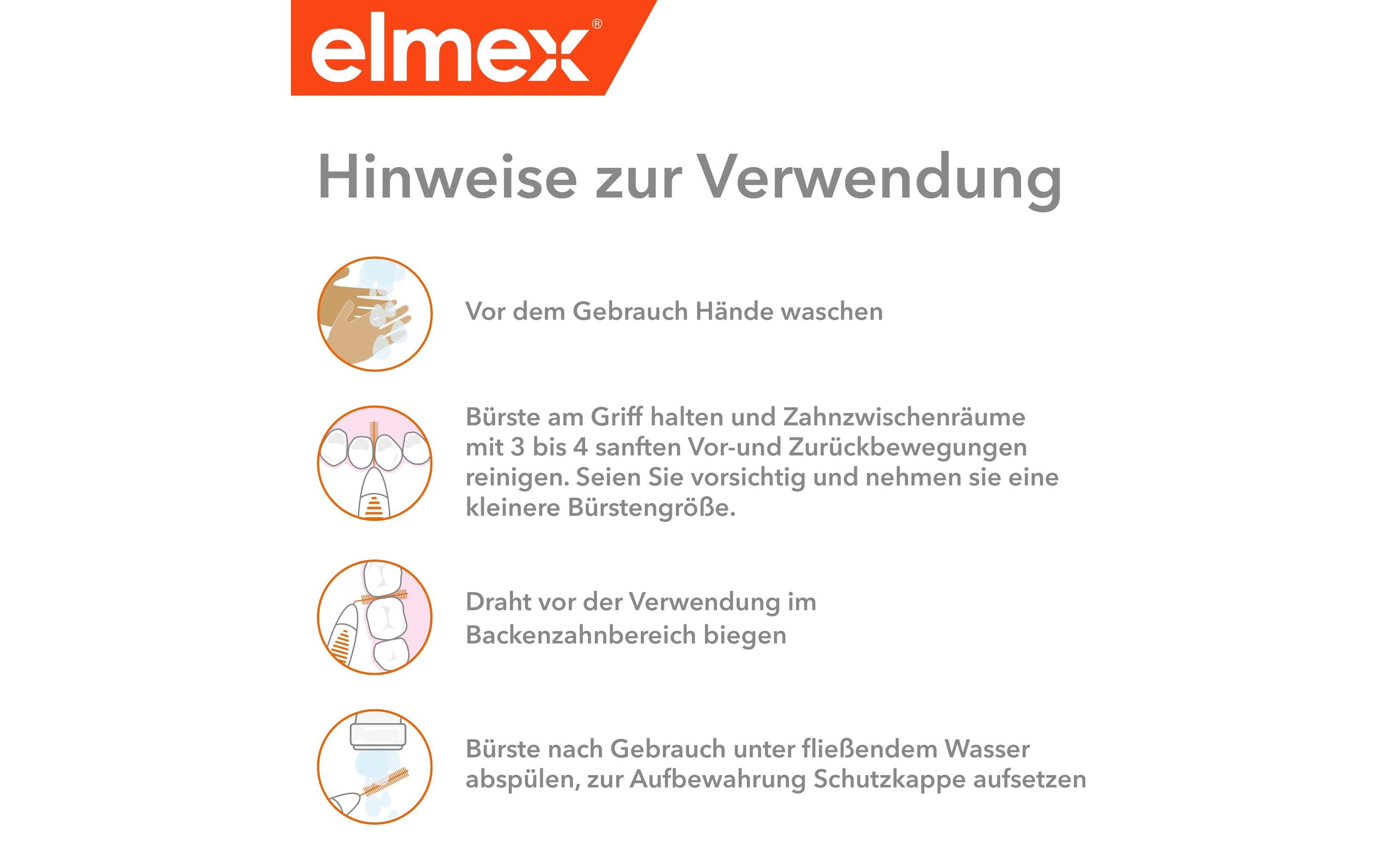 Interdentalbürsten Gelb, Grösse 4 0,7 mm, 8 StückHochwertige Bürsten für eine zuverlässige Reinigung der Zahnzwischenräume