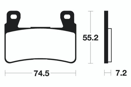 Plaquettes de freins Tecnium Racing métal fritté carbone - MCR234