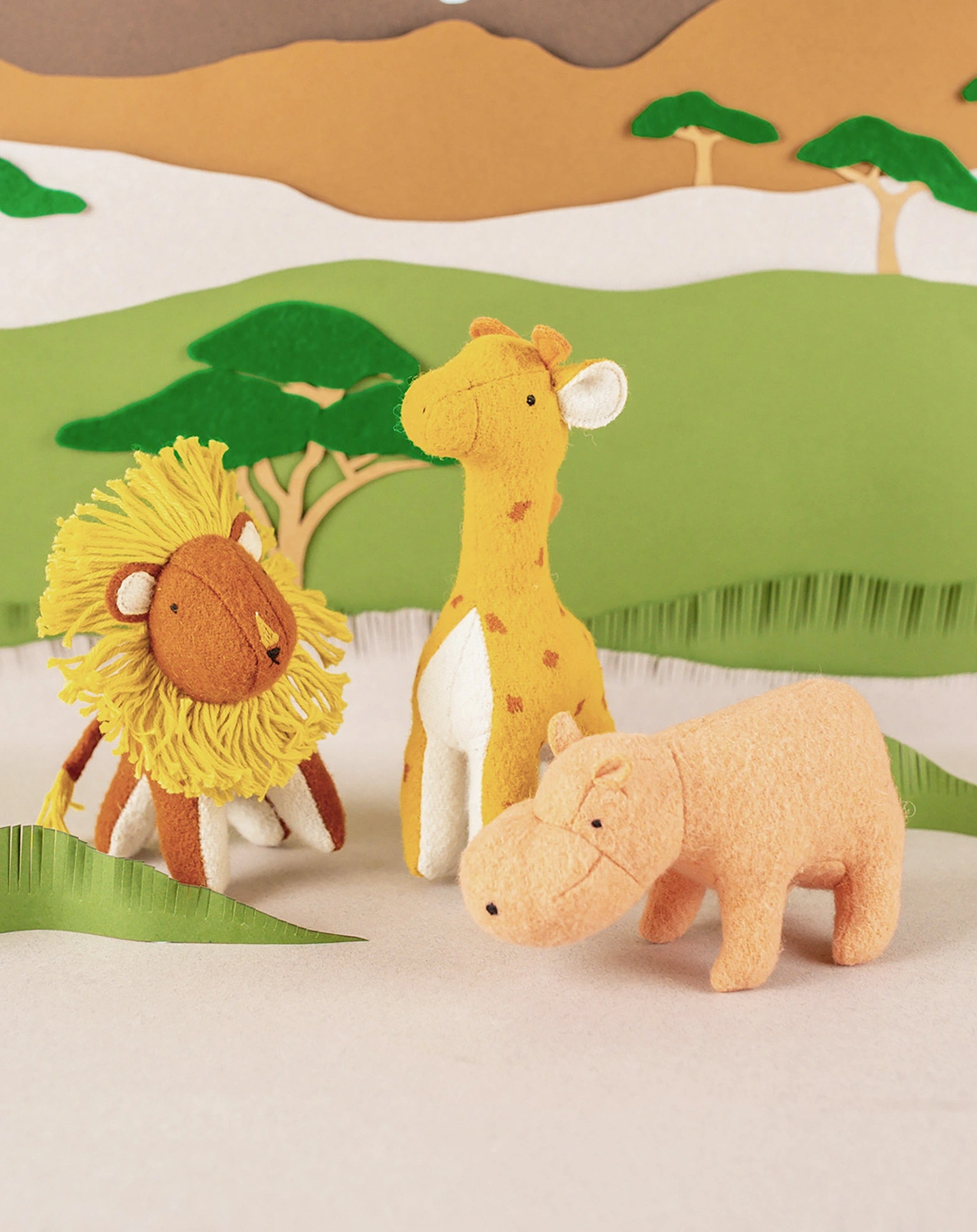 Kuscheltier-Set HOLDIE FOLK -  SAVANNAH ANIMALS 3-teilig